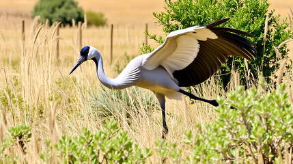 Common crane, Grus grus in Monfrague National Park. Extremadura, Spain