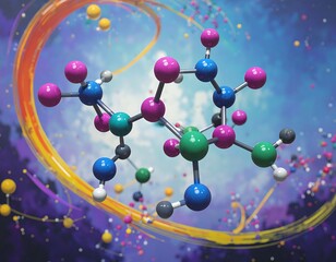 Colorful Molecular Structure in Space