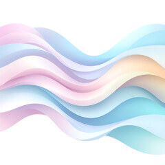 Abstract wavy layered design with pastel colors on black background graphic element