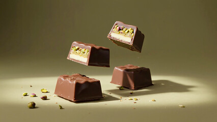 Dubai chocolate with pistachio.