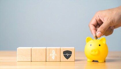 Conceptual visualization of financial safety in healthcare savings promotion