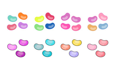 set of colorful jelly