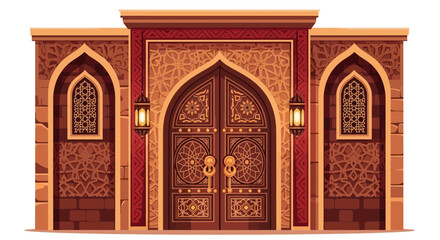 Elaborate Architecture of an Ornate Building Facade with Intricate Designs