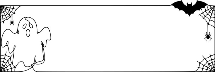 Spider web Halloween frame, dividers. vector eps. vector illustration of a halloween background
