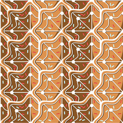 Gingerbread cookies seamless pattern vector illustration 