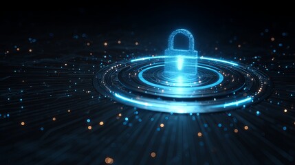 Secure digital padlock representing cybersecurity and data protection in modern technology