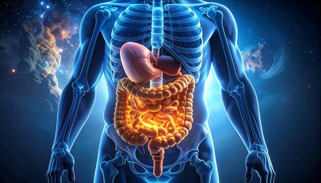 Human digestive system anatomy