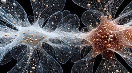 An intricate illustration depicting a global networkconnection. Generative AI.