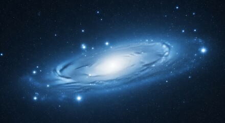 Naklejka premium Vast Spiral Galaxy in the Endless Cosmos