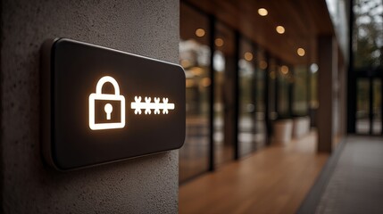 Secure digital access granted with illuminated keypad and padlock icon, representing modern cybersecurity solutions for businesses