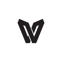 letter w simple infinity linear simple logo vector