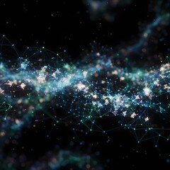 Obraz premium Illuminated Digital Network Connecting the Future with Bright Lights and Abstract Lines