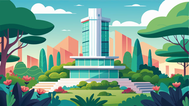 A true architectural masterpiece the highrise garden seamlessly blends nature and modern design creating a harmonious and serene atmosphere.