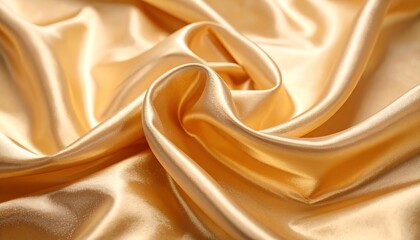 Obraz premium Golden silk fabric folds