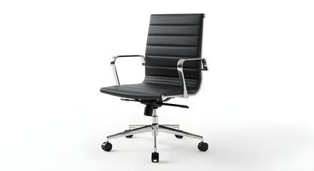 Fototapeta premium Modern minimalist office chair, isolated on white background