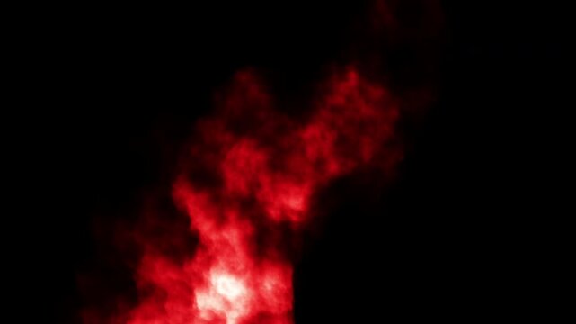 A minimalist image featuring a vibrant red flame set against a stark black backdrop, evoking themes of fire, energy, and warmth