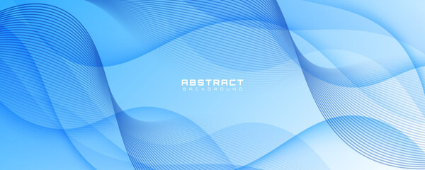 3D blue lines techno abstract background overlap layer on bright space with glowing waves effect decoration. Modern graphic design element stripes style concept for web, flyer, card, or brochure cover