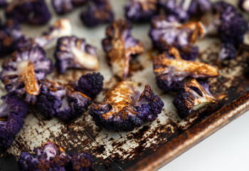 Roasted Purple Cauliflower Pieces 