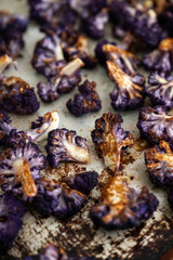 Roasted Purple Cauliflower Pieces 