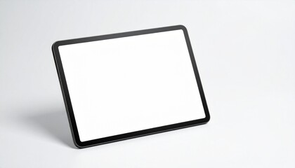 Fototapeta premium Sleek modern tablet with blank white screen ready for your custom content and design