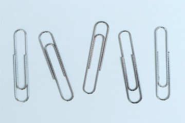 Group of Paper clips on isolated background