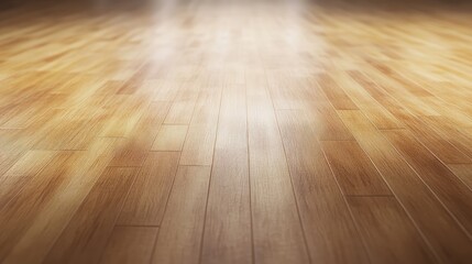 A wooden floor with a light shining on it