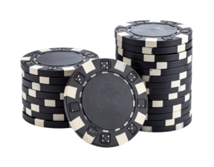 Stacks of poker chips ready for a high-stakes game, perfect for gambling, casinos, and winning big