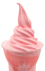 strawberry ice cream float