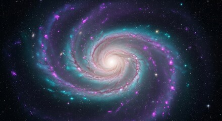 Fototapeta premium Vast Spiral Galaxy With Twisting Arms Of Stardust And Stars