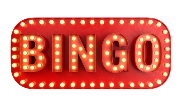 Illuminated Bingo Sign with Marquee Lights: Perfect for Casino, Party, and Event Promotions