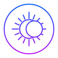 Solar Eclipse Vector Icons