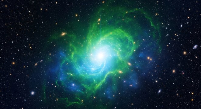 Vibrant Spiral Galaxy in Deep Space Cosmos