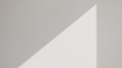 Modern Geometric Abstract Design: Minimalist White Background with Shadow and Light Contrast in Interior Space