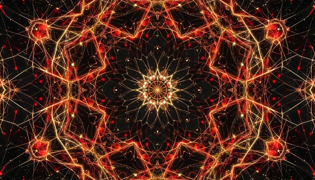 Abstract symmetrical mandala design