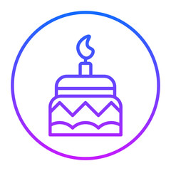 Two Layered Cake Vector Icons