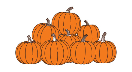pile of orange pumpkins, autumn harvest, thanksgiving, fall season, halloween decoration