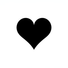 Solid black heart shape