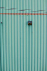Green metal siding