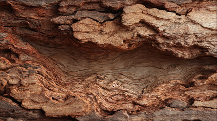 Abstract natural texture of aged wood with intricate patterns and earthy tones