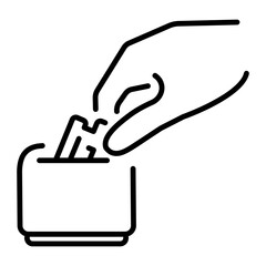 A linear icon representing a blade case