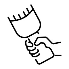 A line style icon depicting a hair board