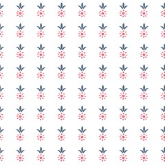 seamless pattern with stars and floral 