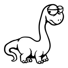 Brachiosaurus Dinosaur Sad Annoyed Tired Comic Long Neck