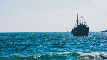 ship in the sea