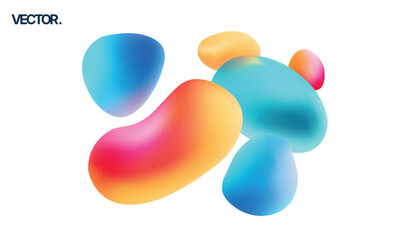 Vibrant and Colorful Abstract Liquid Shapes Ideal for Contemporary and Modern Designs
