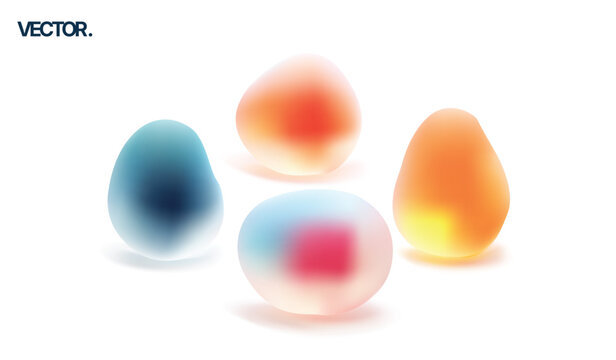 Colorful abstract blobs designed for modern aesthetics and artistic inspiration