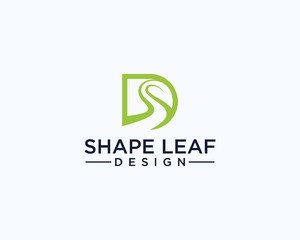 Fototapeta premium D letter leaf logo