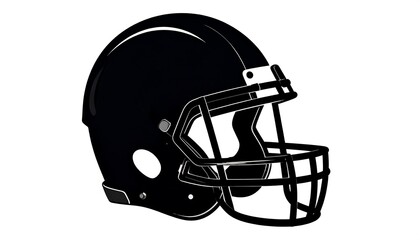 Fototapeta premium Black football helmet illustration