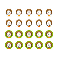 主婦のイラストセット