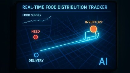 Real time food distribution tracker using AI for social impact monitors inventory, delivery, need, and supply to optimize food distribution - Powered by Adobe